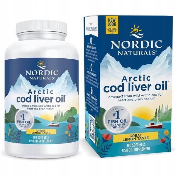 Levně Nordic Naturals Arctic Cod Liver Oil, 750 mg citronu (ean 768990891304) 180