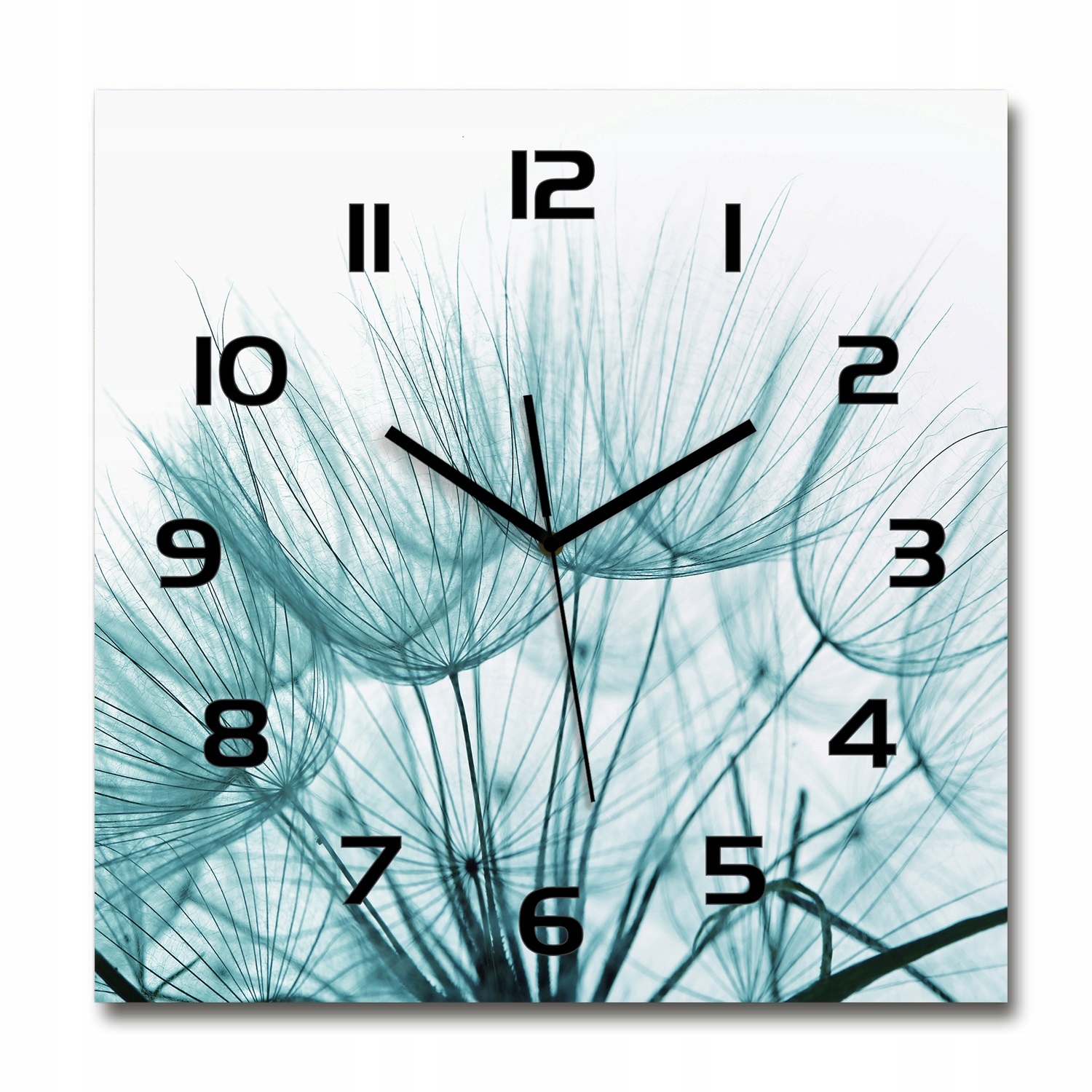 

Nowoczesny szklany zegar Nasiona dmuchawca 60x60cm