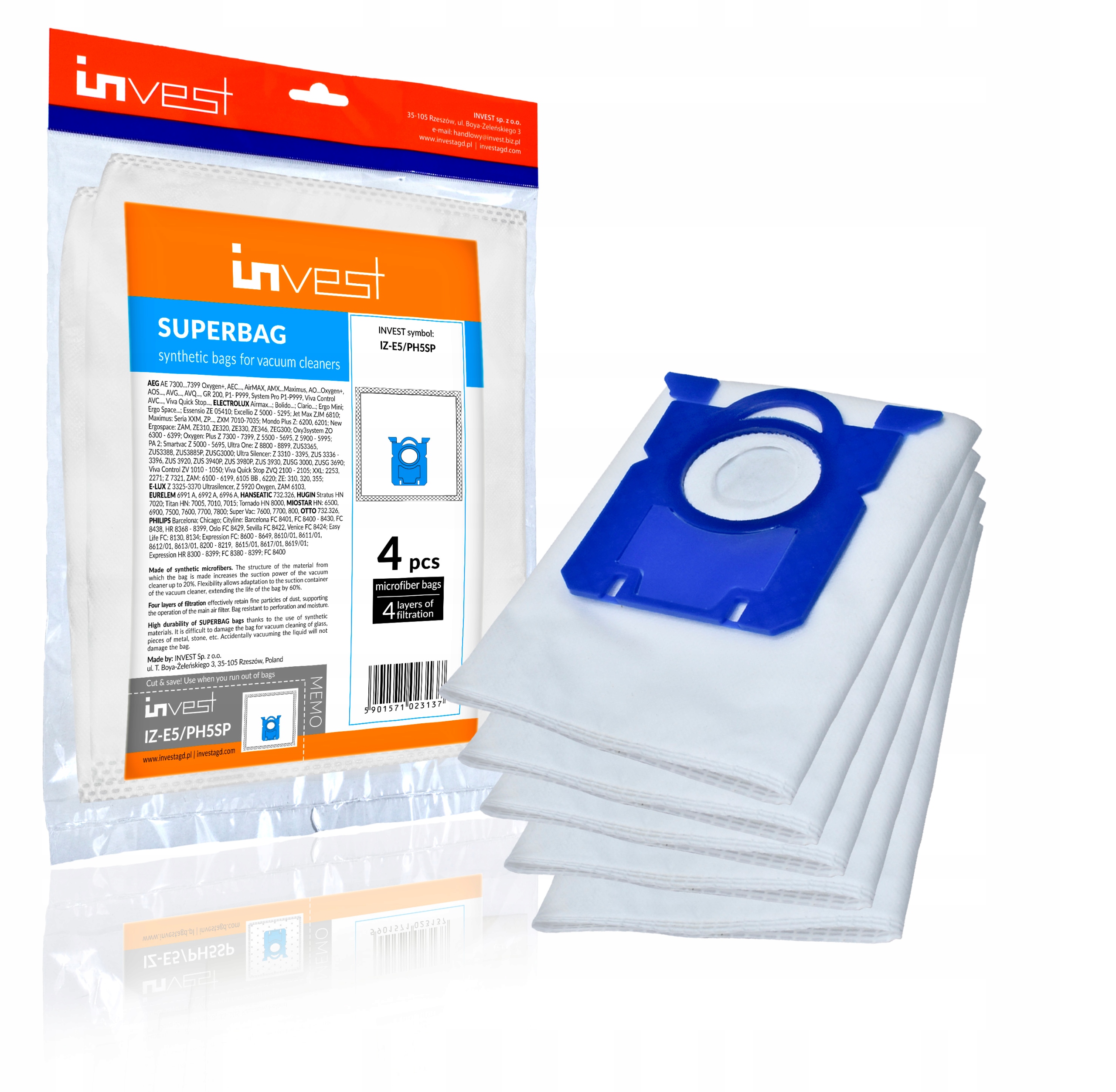 4x WORKI DO PHILIPS POWERGO FC 8243/09