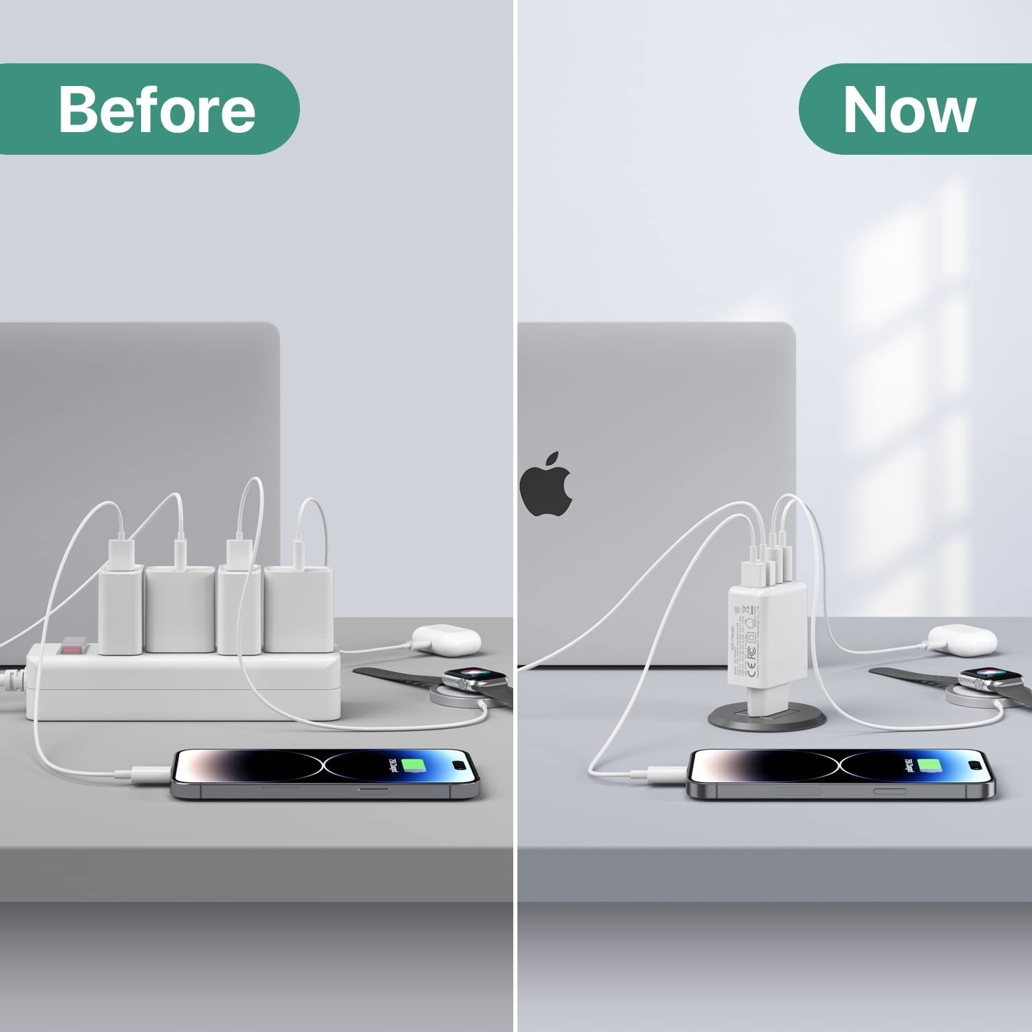ANKER Ładowarka USB C 40W 4-Porty Szybkie Ładowanie iPhone Android — miniatura 5