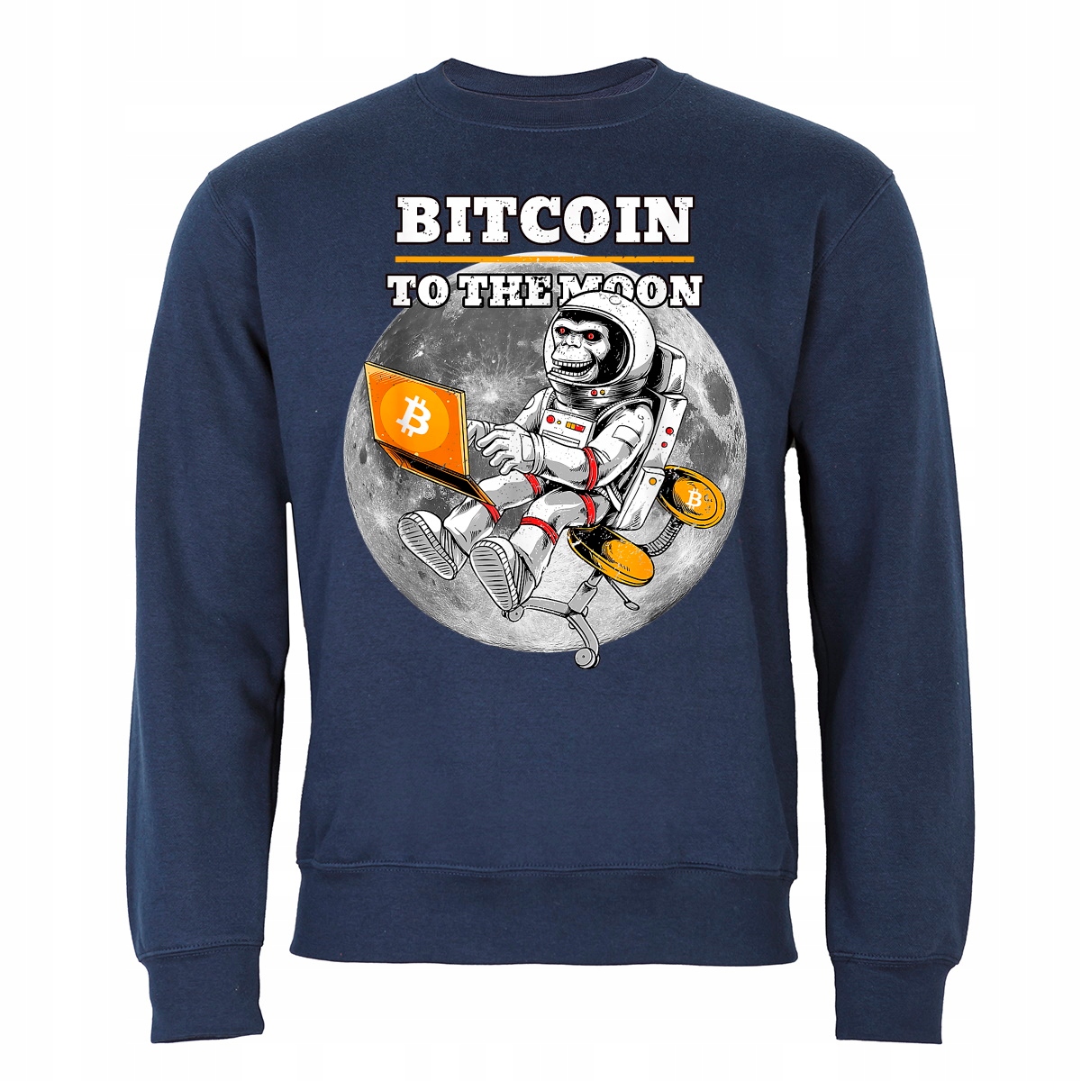 

Męska Bluza Z Nadrukiem Bitcoin Kryptowaluty