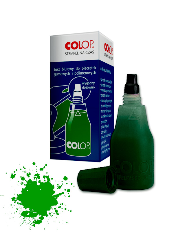 Tusz do pieczątek COLOP 25 ml zielony ORYGINALNY