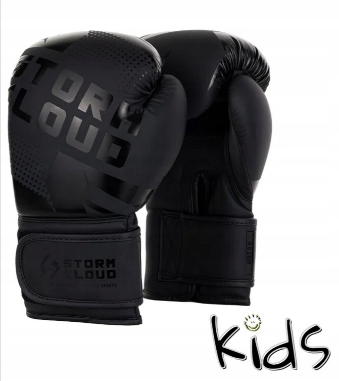 Rękawice bokserskie StormCloud Bolt Czarne dzieci 5 -8 lat 6 oz
