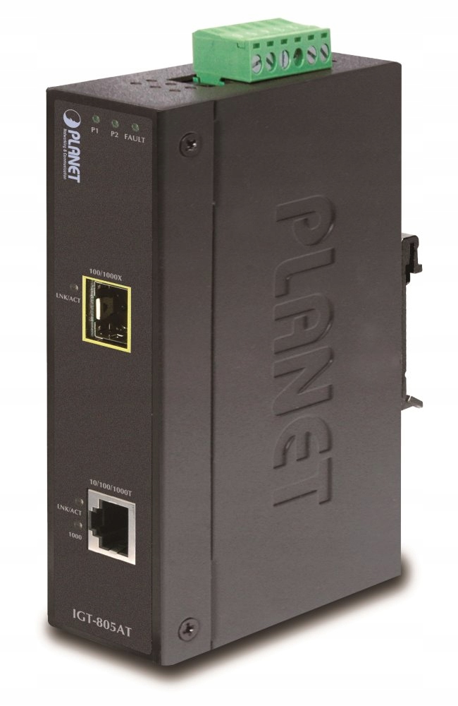 Planet IGT-805AT konvertor 1x 100 1000Base-T, 1x Sfp 100/1000-X, Esd Ef