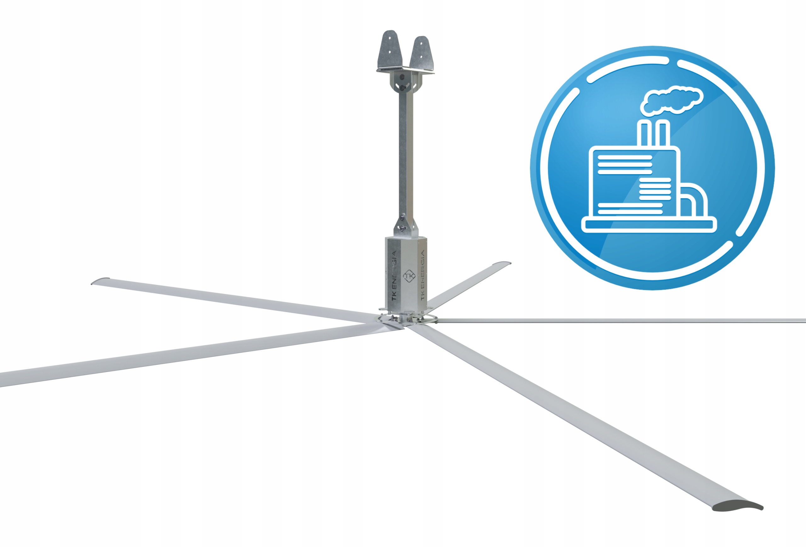 Wentylator TKHELI-4,9m Przemysłowy Destryfikator