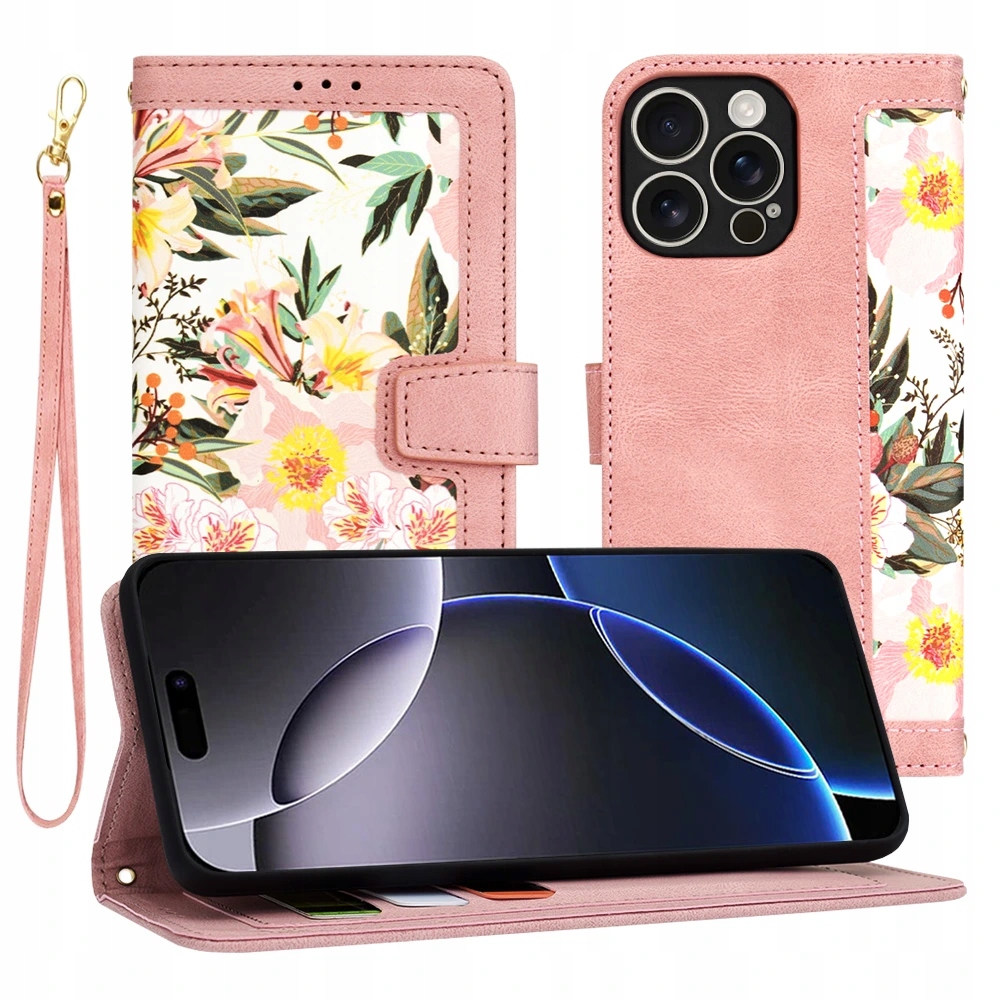 Etui Techsuit FlipCraft na iPhone 16 Pro Max – delikatny róż