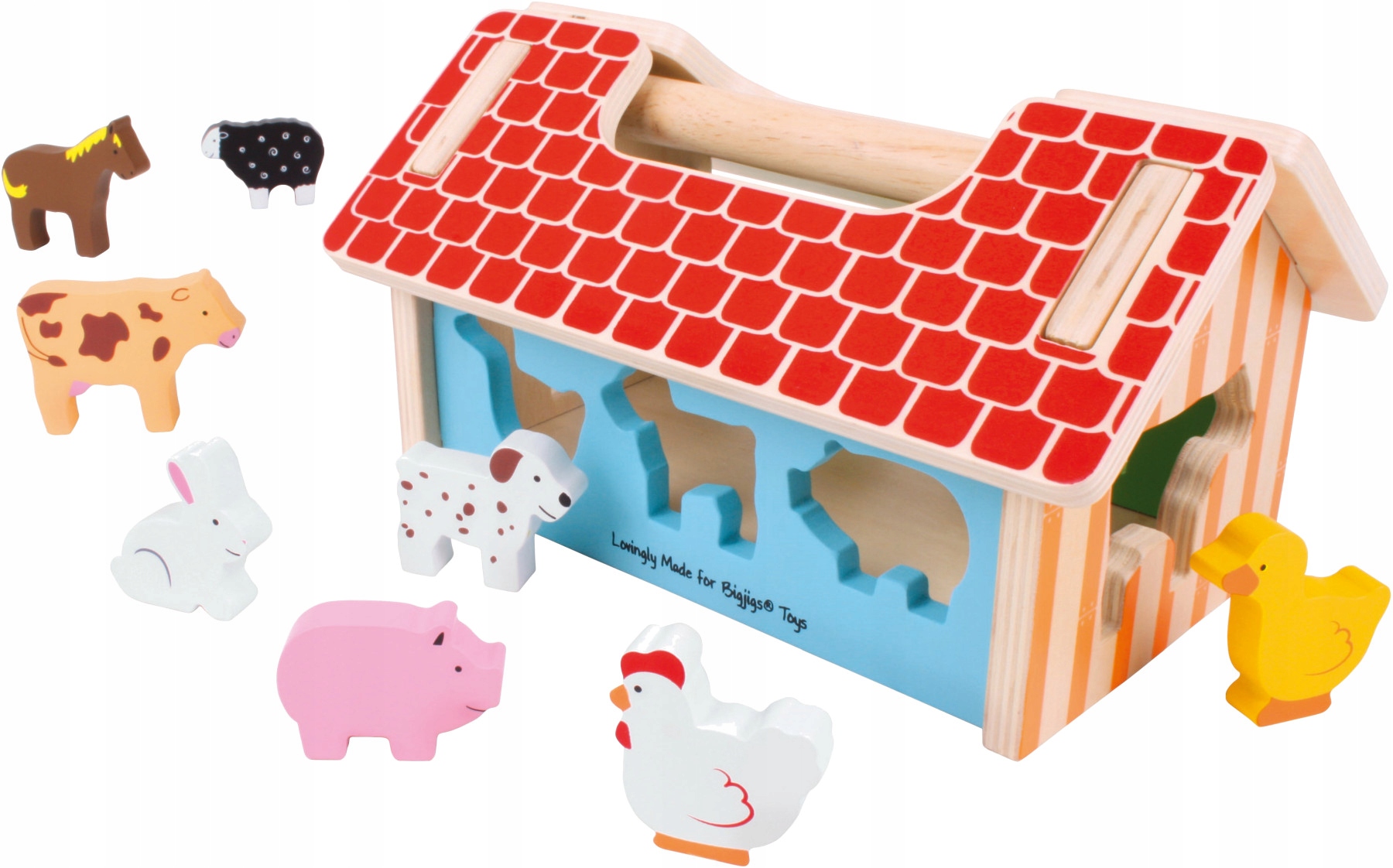 

Sorter drewniany Domek Farma Zwierzątka skrzynka