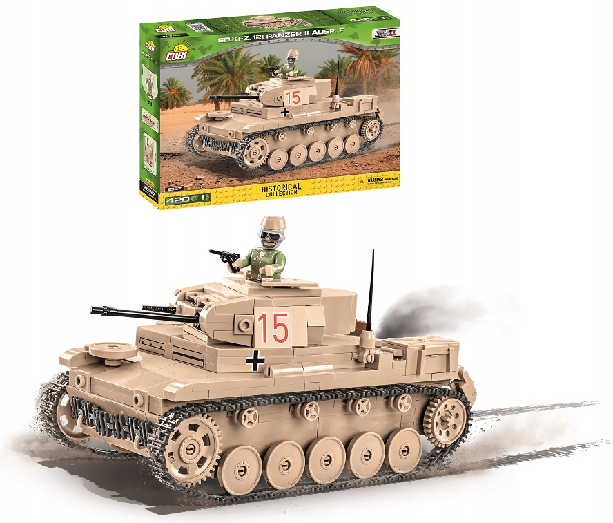 

Cobi 2527 Czołg Panzer II Ausf. F 420 Klocki