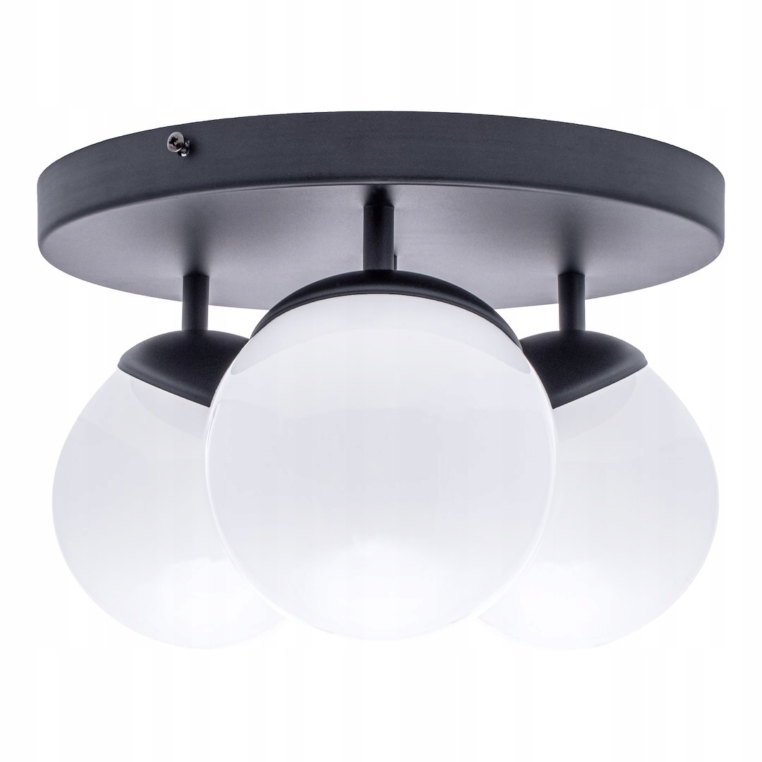 Stropná lampa Milagro Sfera Čierna 3xE14 40W IP20