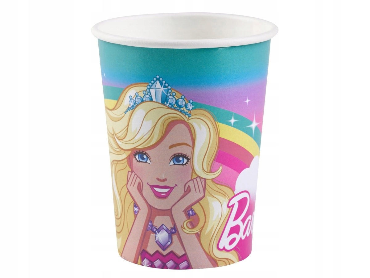

Kubeczki urodzinowe Barbie nr 2 - 250 ml - 8 szt