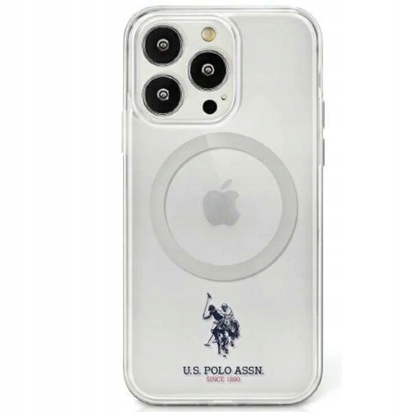 Pouzdro U.s. Polo Assn. MagSafe Collection pro iPhone 15 průhledné