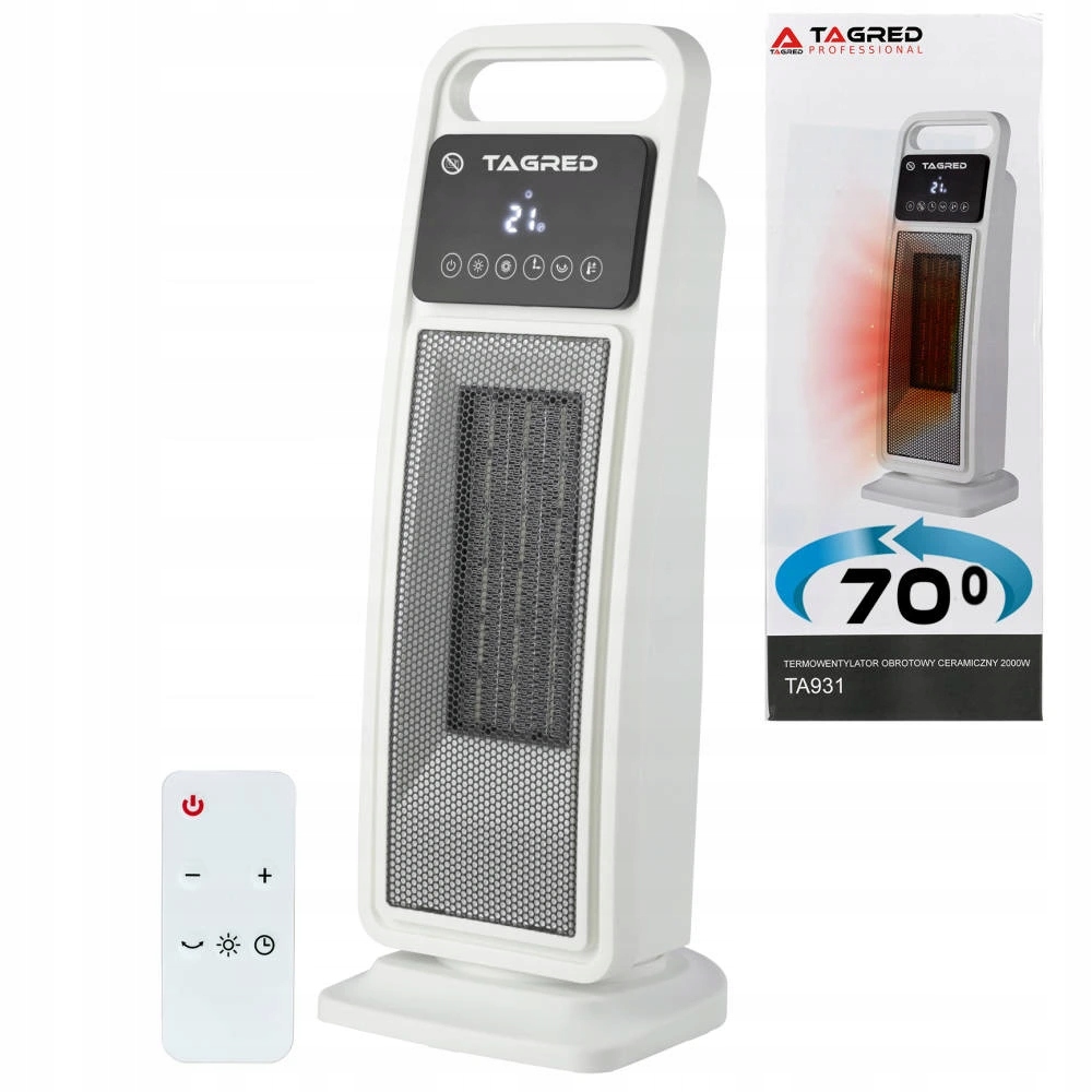 Tagred TA931, Sloupový termo ventilátor, rotační keramický ohřívač, 2000W