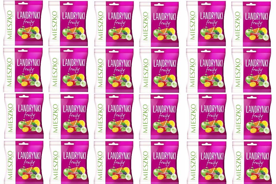 Levně 24x 90g Mieszko Ovocné landrynky Karton