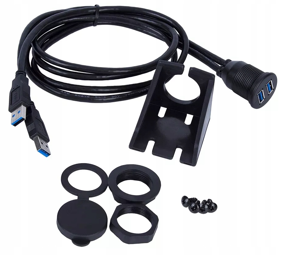 Przedłużacz 3 MB USB 3.0 3A gniazdo panel PODWÓJNY Marka inna