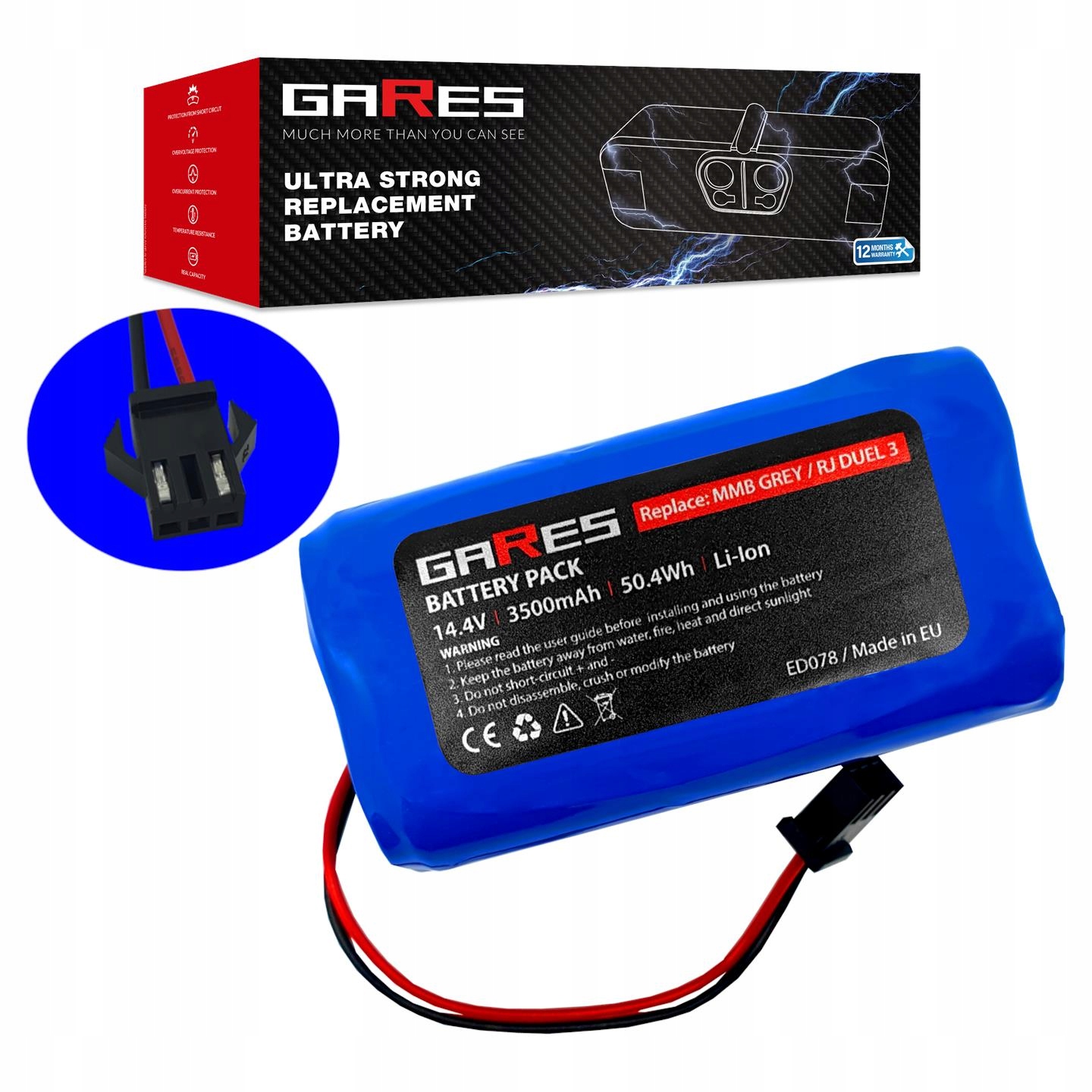 Akumulátor Gares pro Venga RVC3000 14,4V 3,5Ah