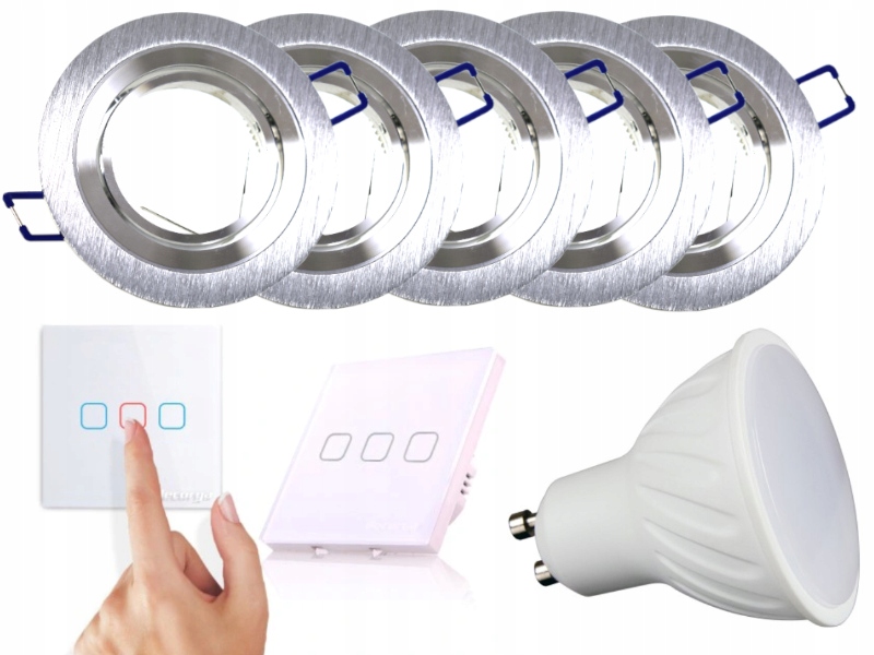 Sada Halogenové Led svítidlo 5x Vypínač Žárovky