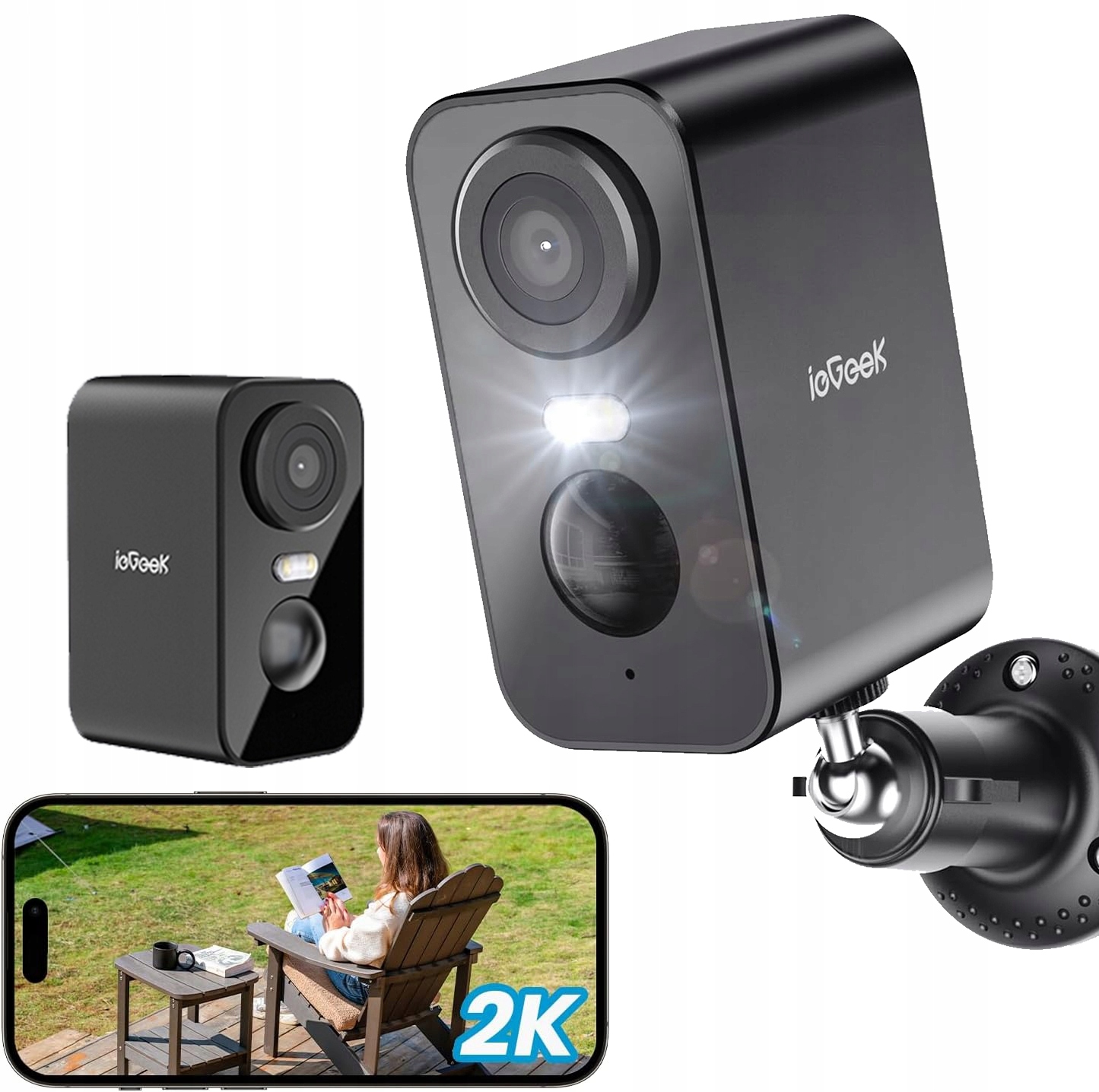 Venkovní Wifi Kamera 2K 3MPX 4X Zoom Bezdrátová Aplikace