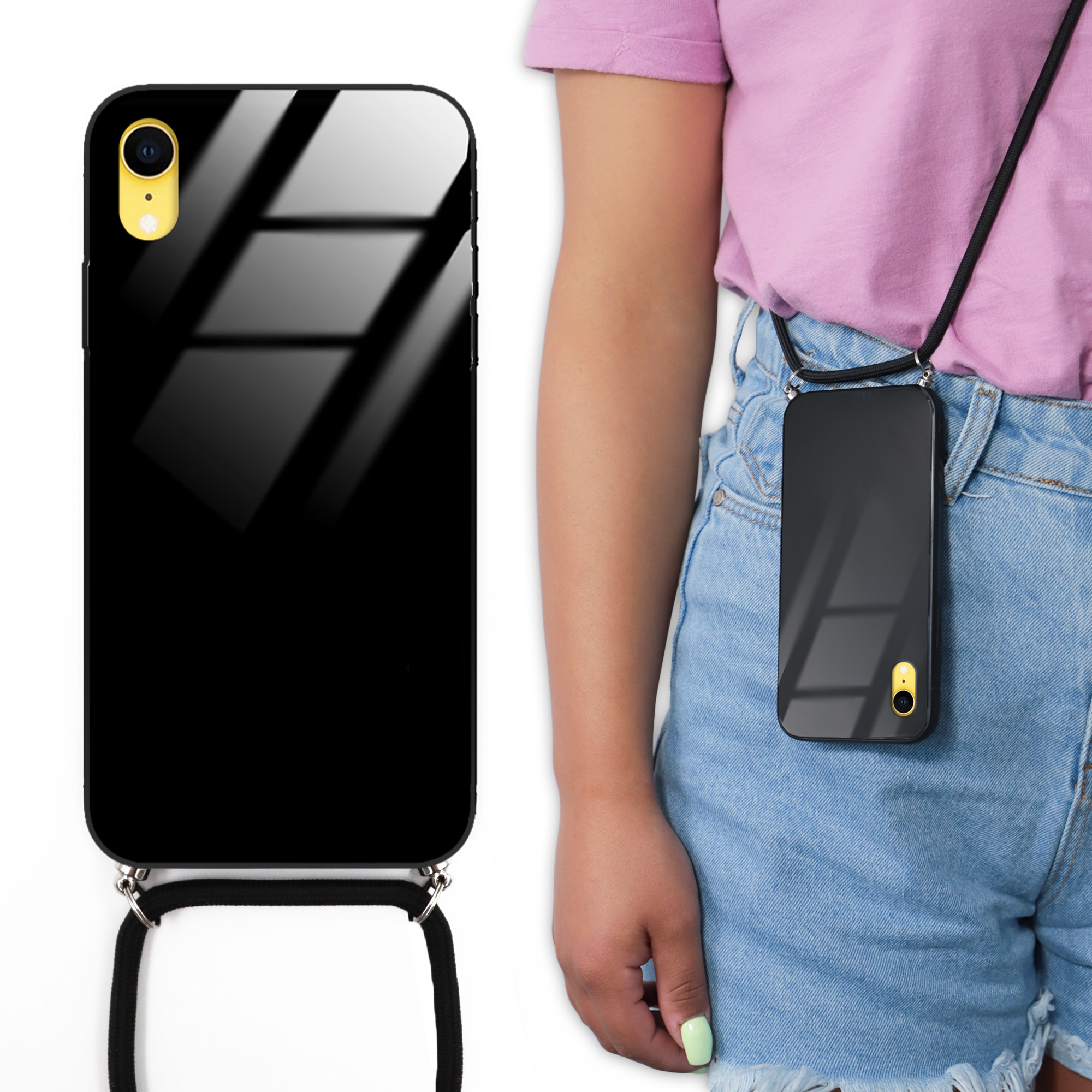 

Etui Cross Glam do Iphone Xr Case Sznurek Czarny