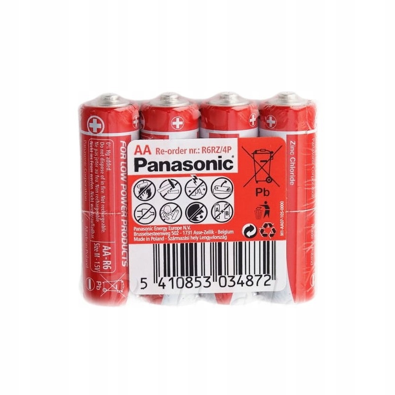 

Panasonic Bateria Cynkowo Węglowa R6RZ/AA 4 Sztuki