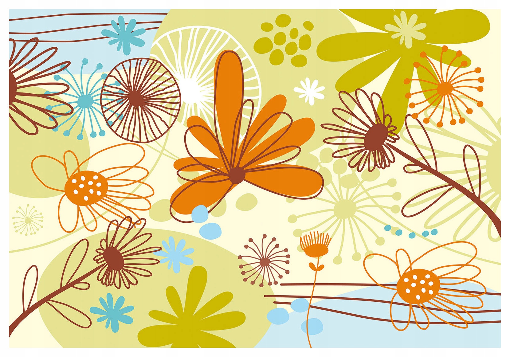 Fototapeta Květinový kaleidoskop abstrakce 250x175 jemné pastely lepidlo