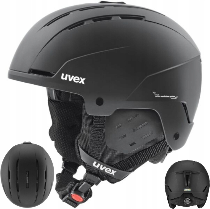 Lyžařská přilba Uvex Stance černá vel., nastavitelná s ventilací