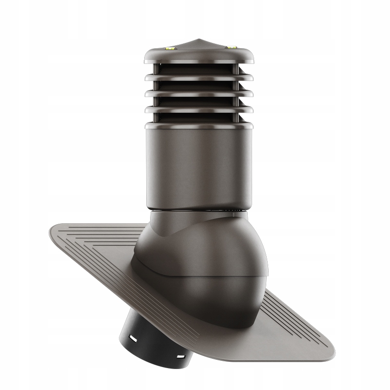 Ventilačný krb Smartline pod šindeľ/pape fi 150 mm zateplený tmavohnedou farbou