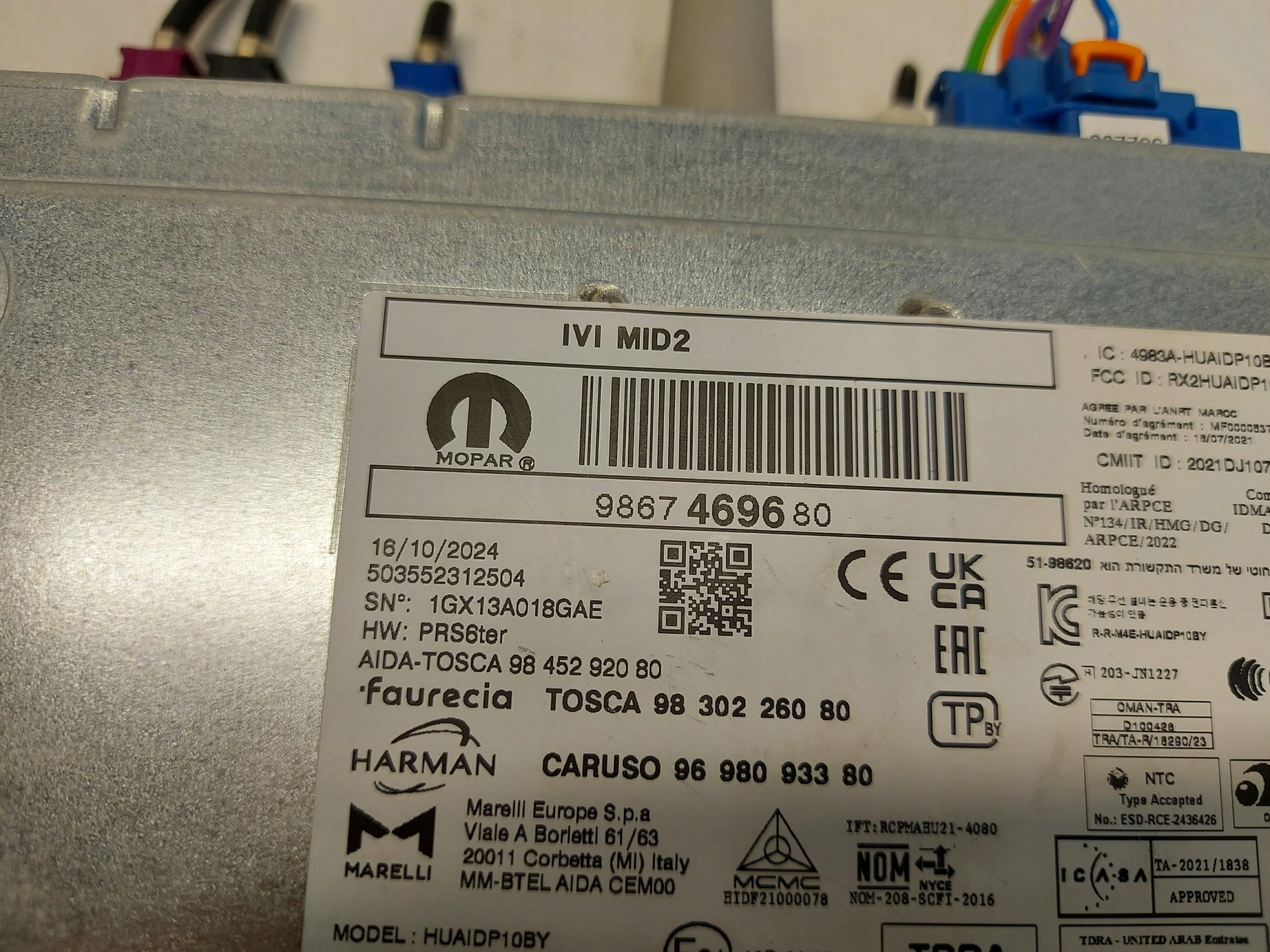Citroen E-Berlingo IV Module autoradio Navigation 9867469680