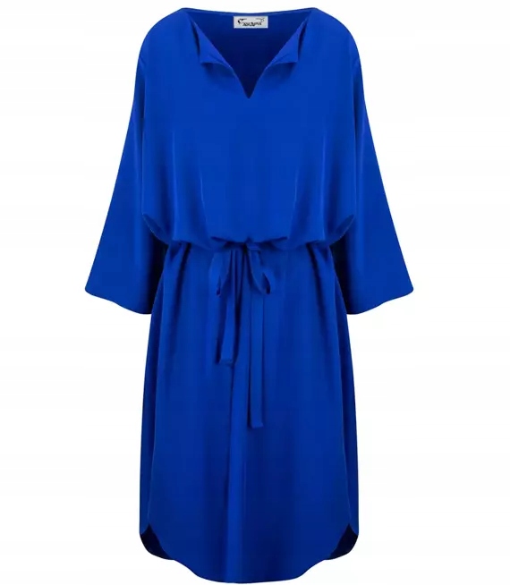 

Gładka szmizjerka sukienka tunika Plus Size 50/54