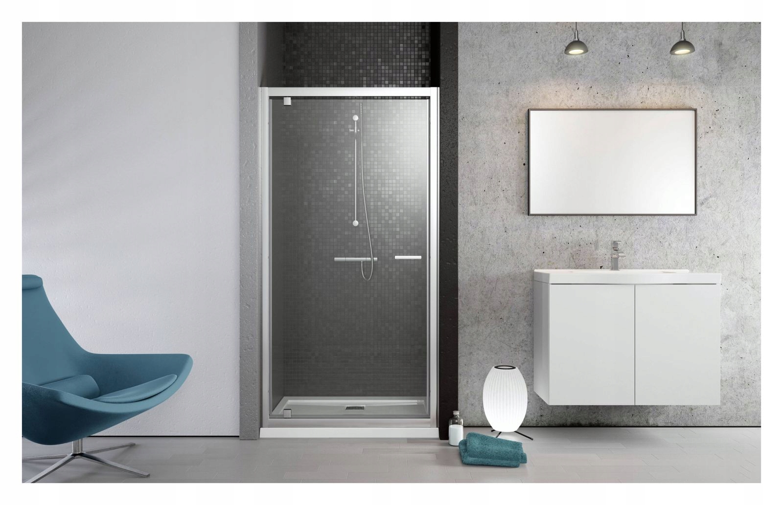 Drzwi prysznicowe RADAWAY Twist DW 100 grafitowe Rodzaj drzwi do wnęki