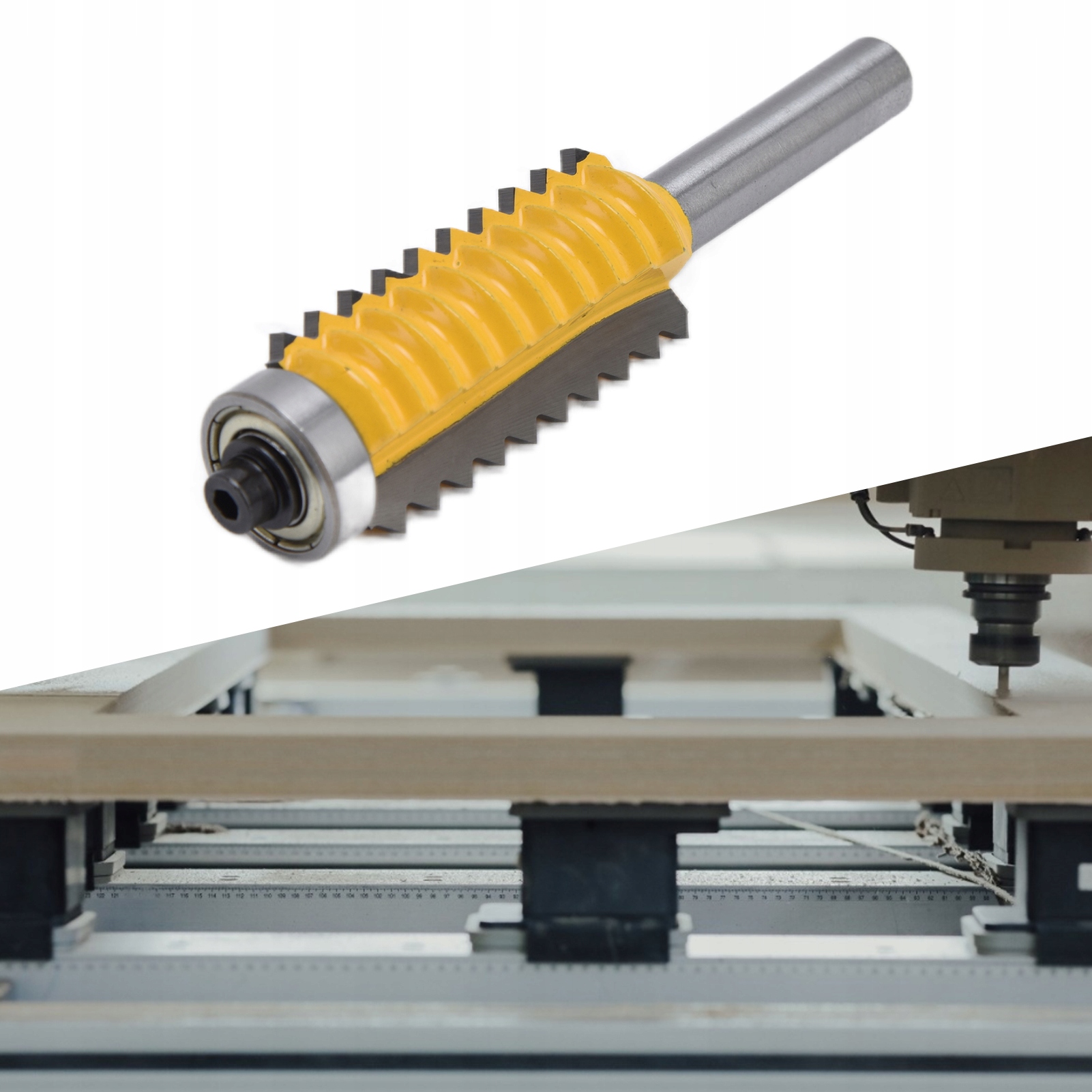 V Tenoning Machine Finger Joint Router Bit Glue Cutter 45 # Steel 8mm Shank