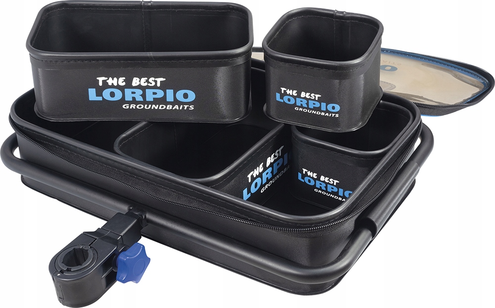 Zestaw organizer na przynęty i zanęty Lorpio Eva 400 plus obręcz, stabliny