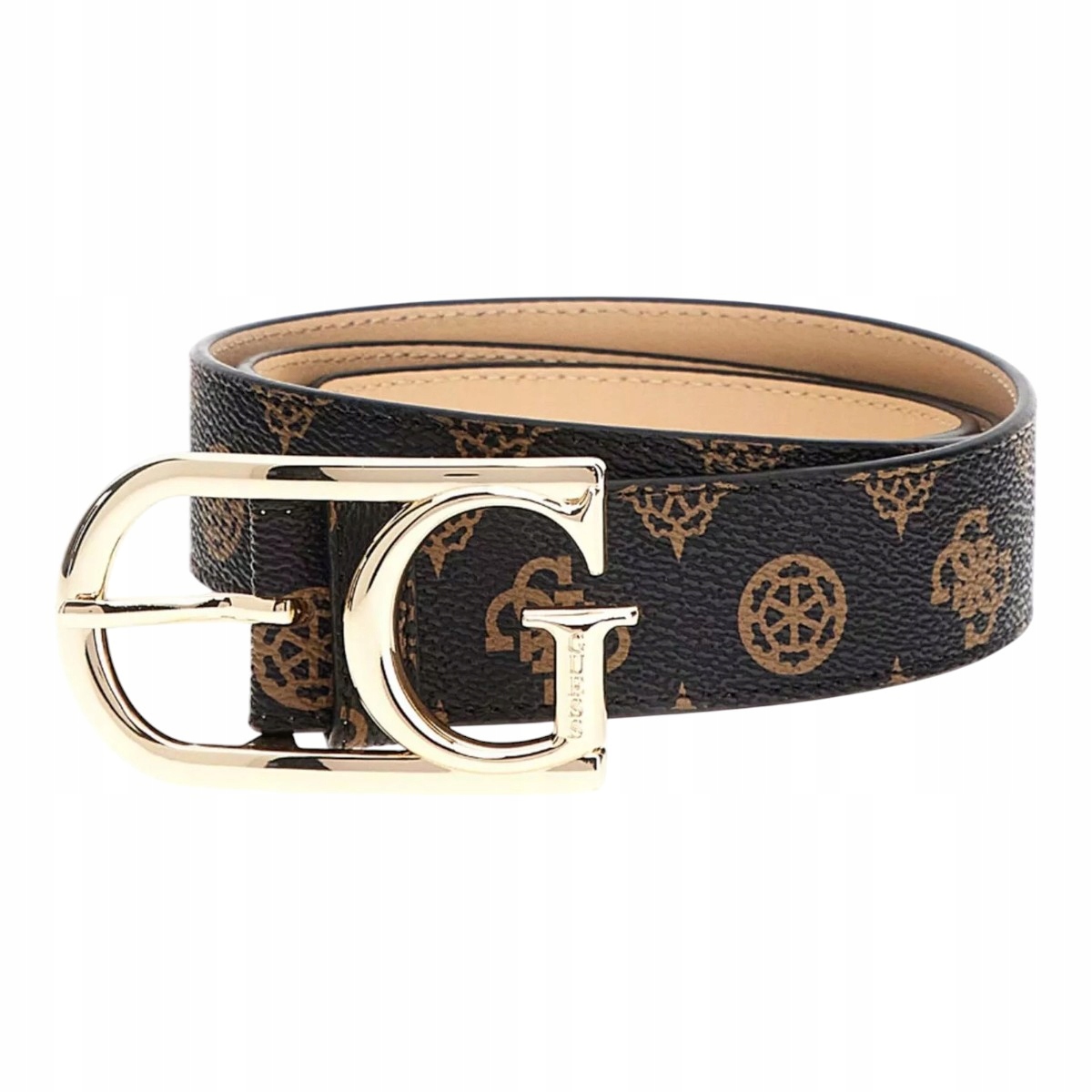 Guess Pásek Dámský Dorys Obousměrný Hnědý vel. S