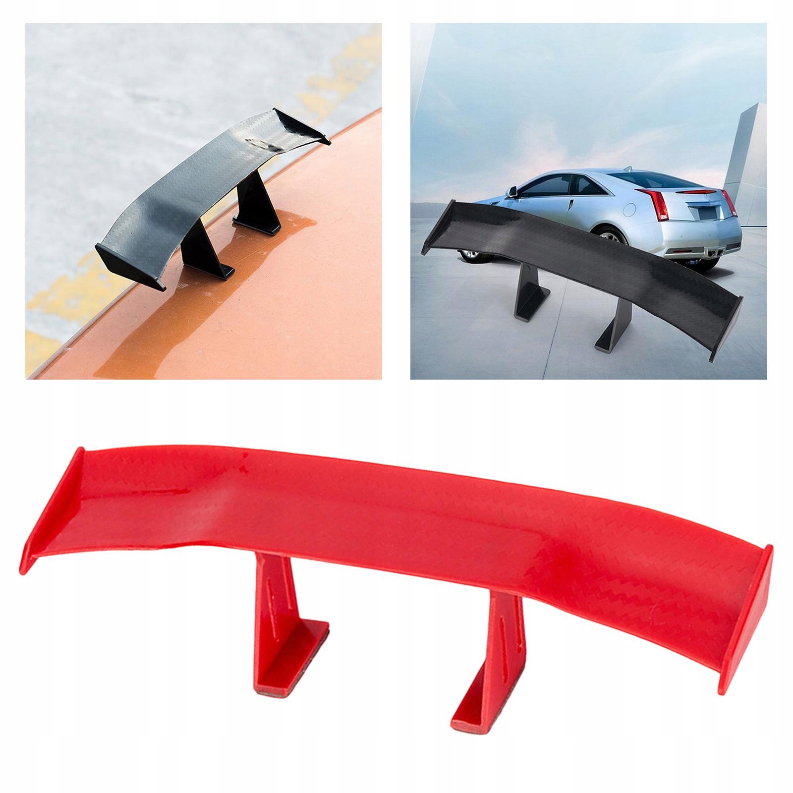 Universal Car Mini Spoiler Skrzydło, Auto Car Tail Red Marka bez marki