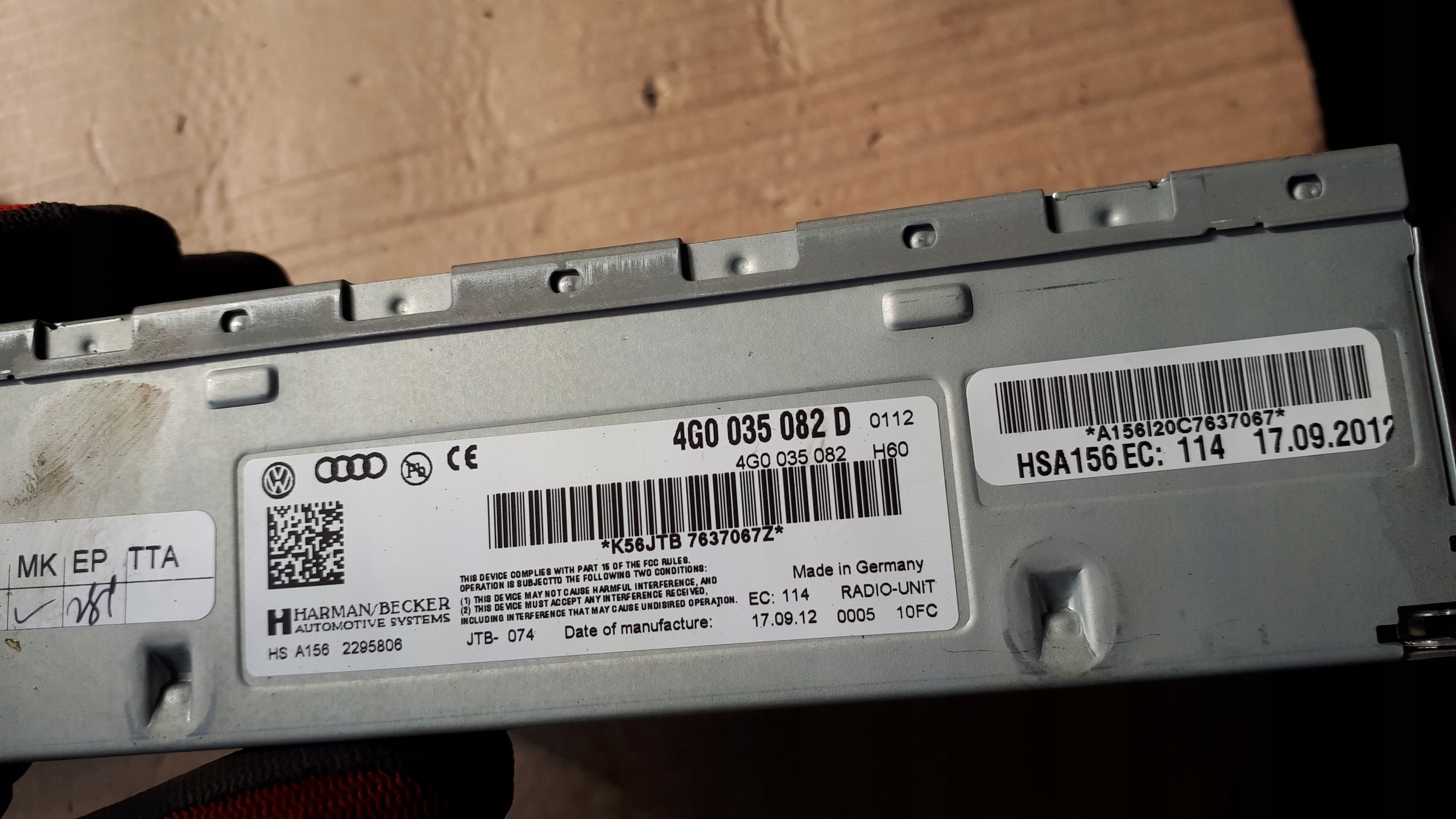 S4 B8 LIFT A4 module TUNER radio 4G0035082D A5 S5