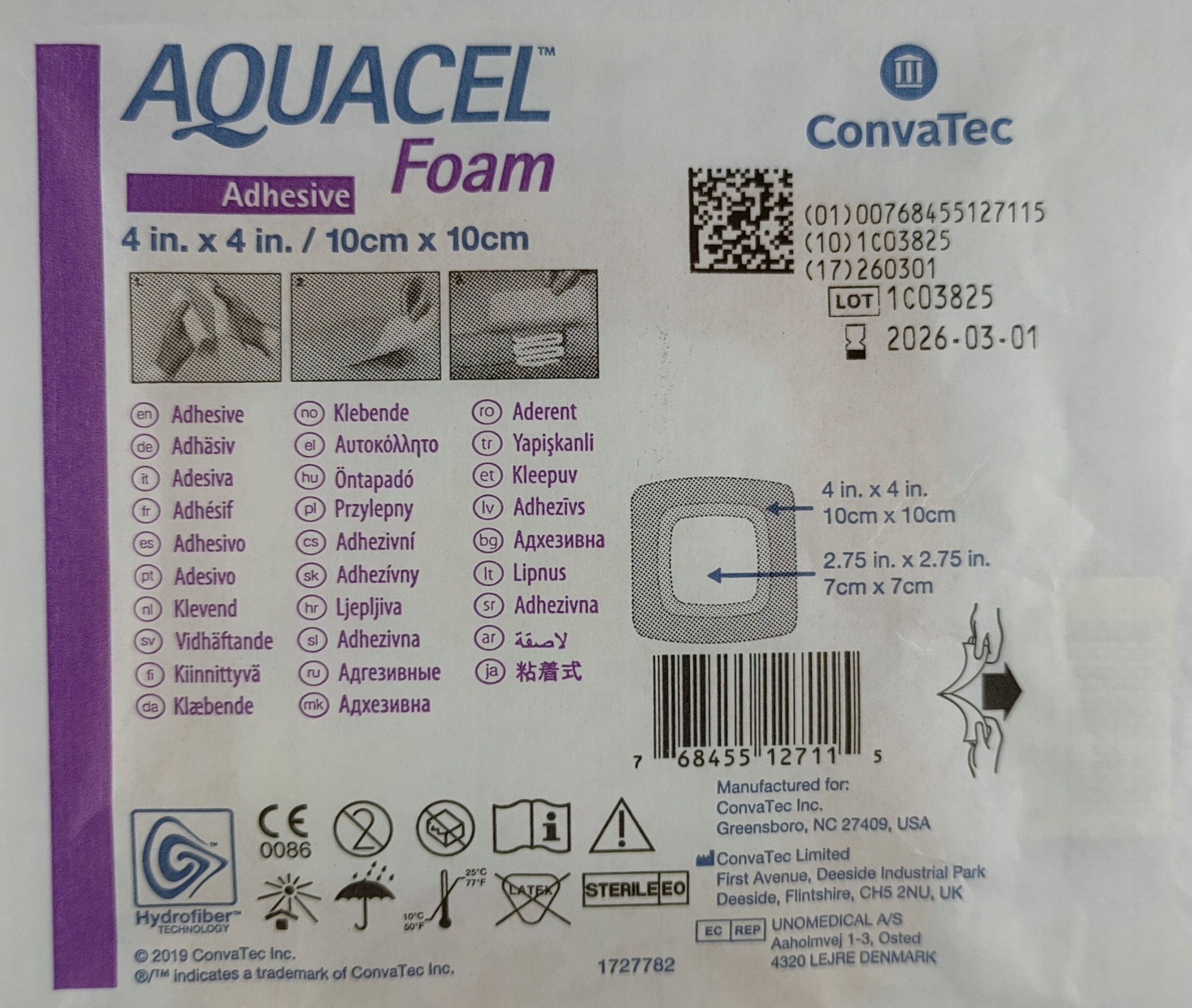 

Aquacel Foam Adhesive 10x10cm 1szt Przylepny