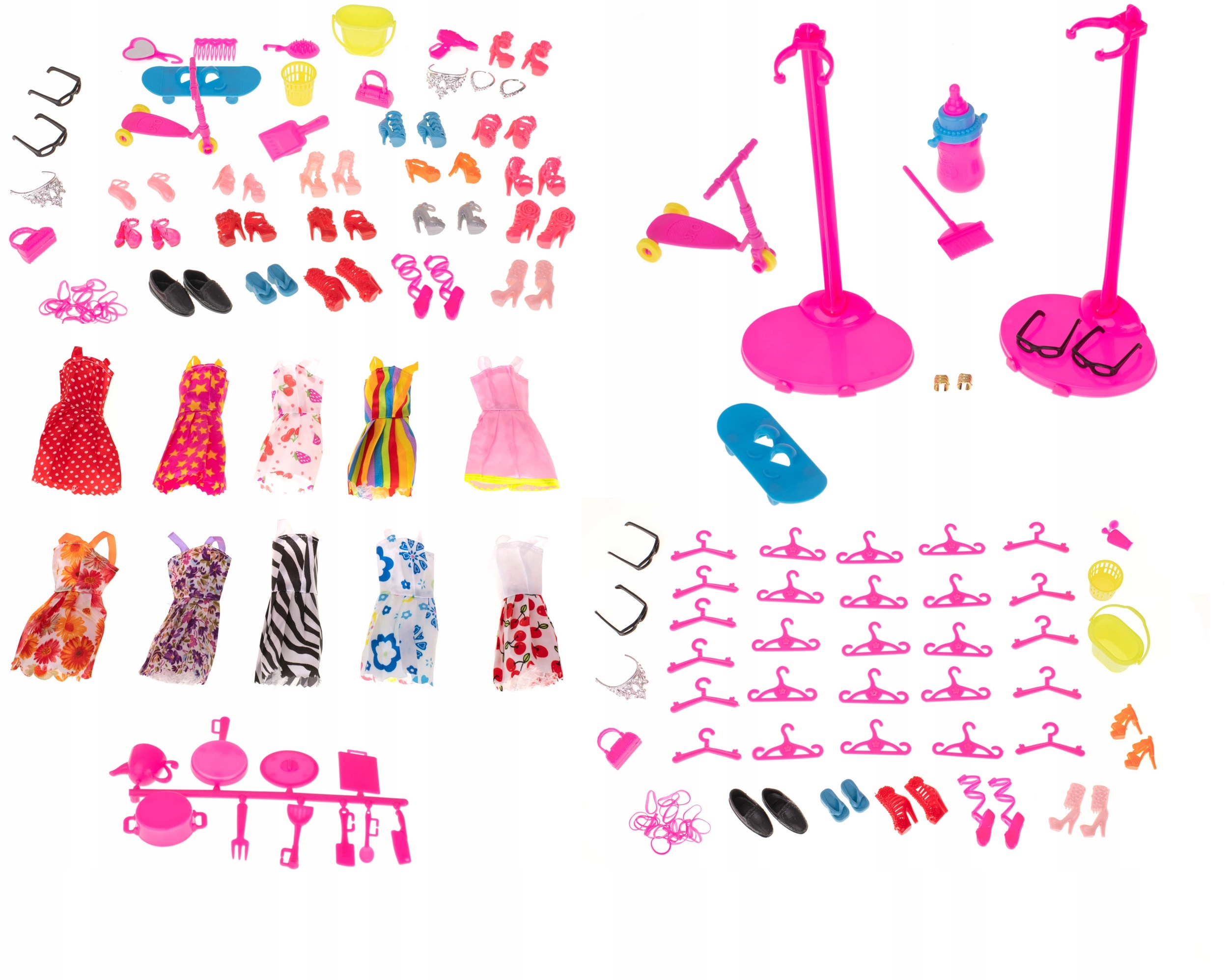 

Ubranka dla lalek akcesoria XXL garderoba zestaw