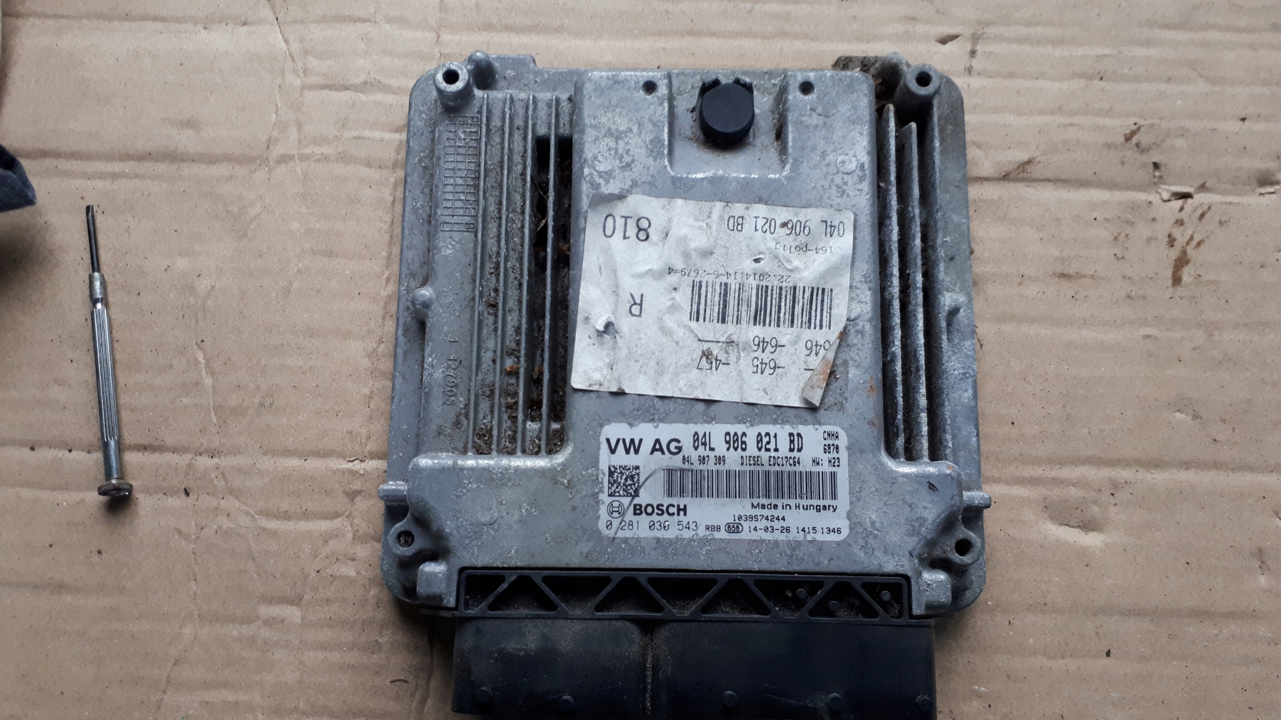 A6 C7 4G computer control unit of the engine 2.0 TDI CNH