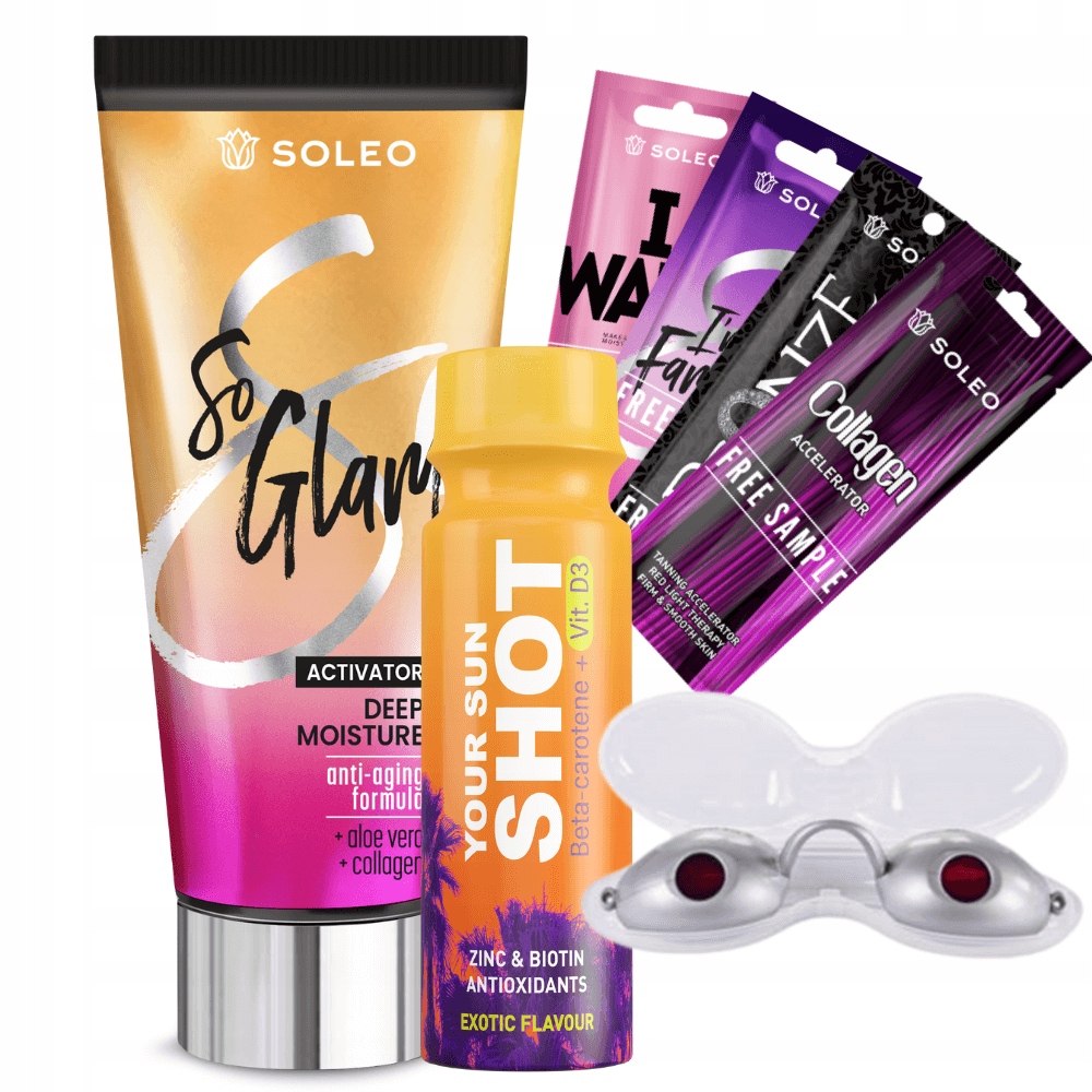 SOLEO SO GLAM 150ml PRZYSPIESZACZ OPALANIA +GRATISY