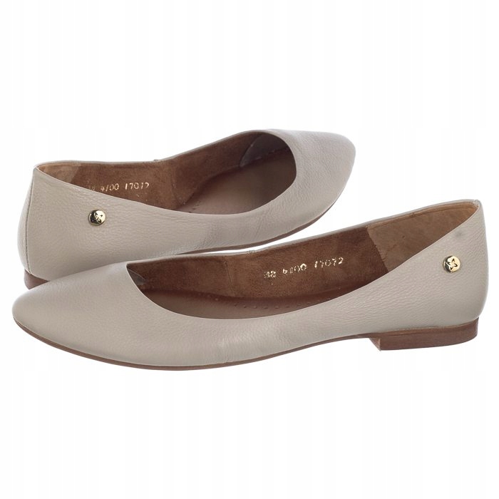 Dámská obuv Boty nazouvací Baleríny Maciejka 04100-04 Béžová Kůže