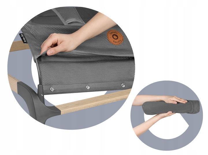 LIONELO LEŻACZEK BUJACZEK JUNE SKŁADANY Grey Graph Rodzaj Leżaczek