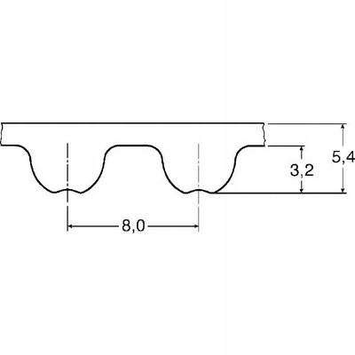 Pas pasek zębaty 8M-824-40 Optibelt OMEGA Kod producenta 8M-824-40