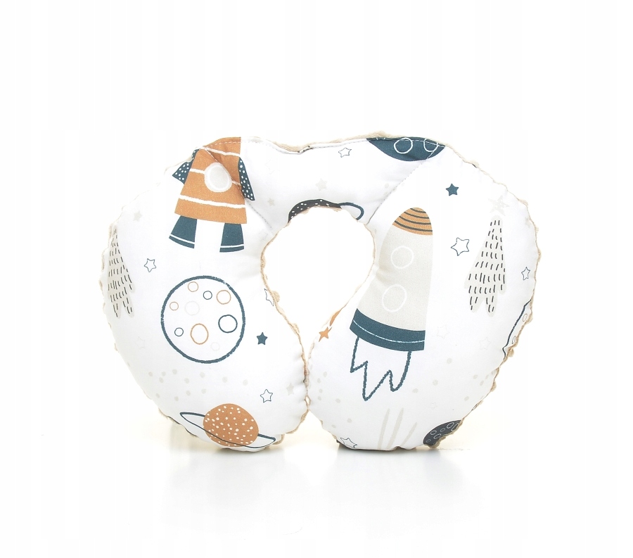 Poduszka podróżna ROGAL ZAGŁÓWEK dla dzieci minky bawełna premium KOSMOS