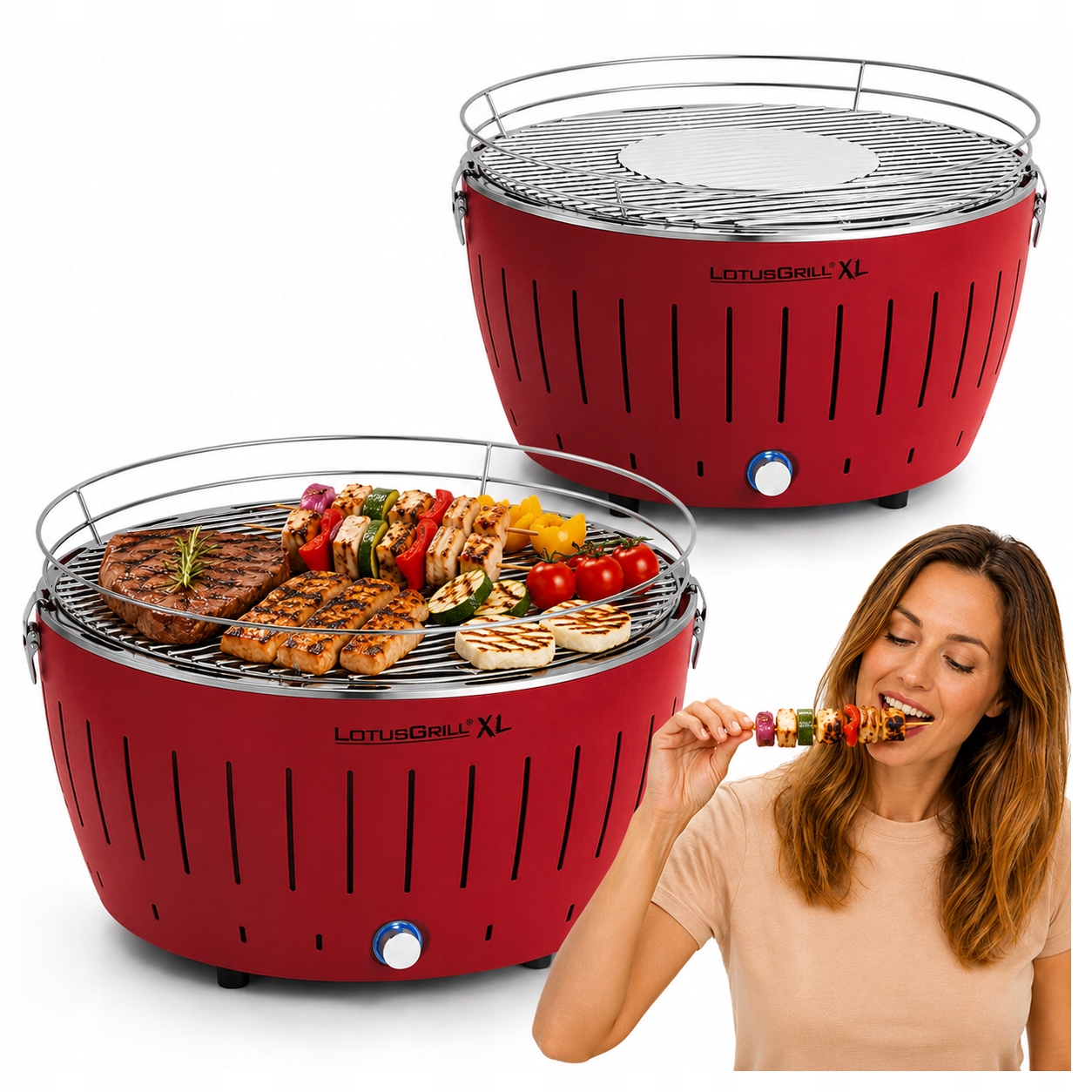 Bezdymový Uhlíkový Gril Lotusgrill Záhradný XL Popolník Taška V Balení
