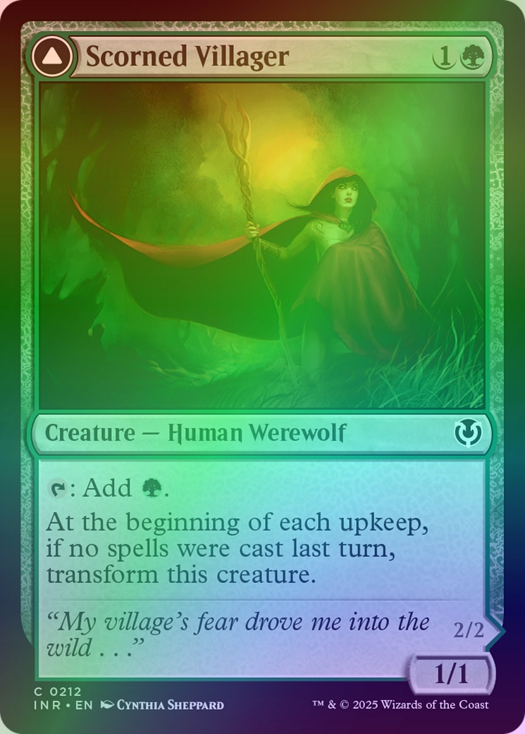 [mtg] Scorned Villager // Moonscarred Werewolf (inr) *foil*