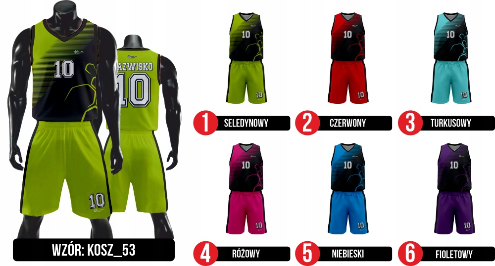 Strój Koszykarski Koszykówka Nadruk GRATIS Marka inna