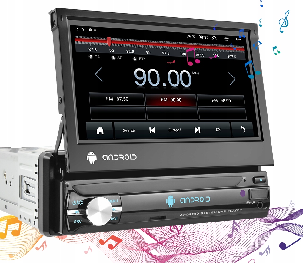 RADIO SAMOCHODOWE 1 DIN ANDROID 13 GPS USB WIFI DAB+ 2GB RAM MIRROR LINK Waga produktu 1 kg