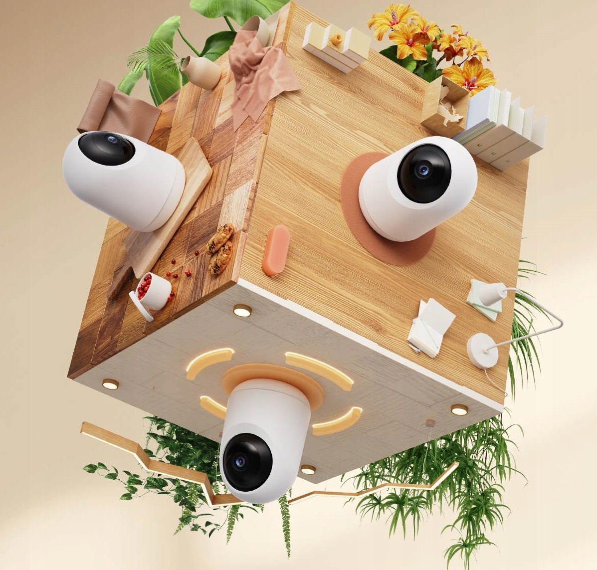 Kamera wewnętrzna SwitchBot obrotowa wykrywa ruch Marka SwitchBot