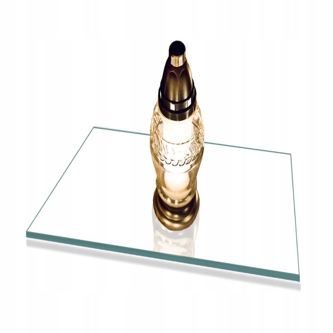 Skleněná Podložka Pod Svícen Květiny 50x52 Bílá na Hřbitov