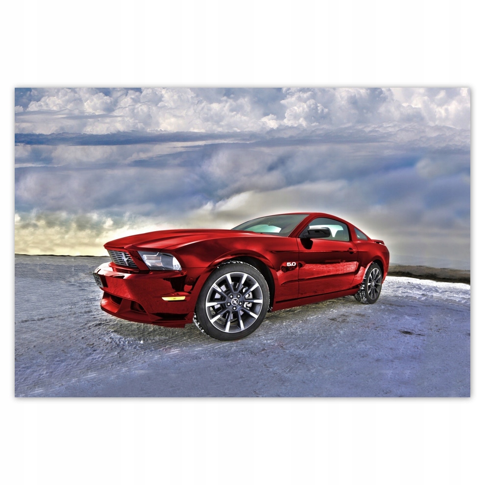 

Fototapety flizelina 104x70 Czerwony Mustang Śnieg