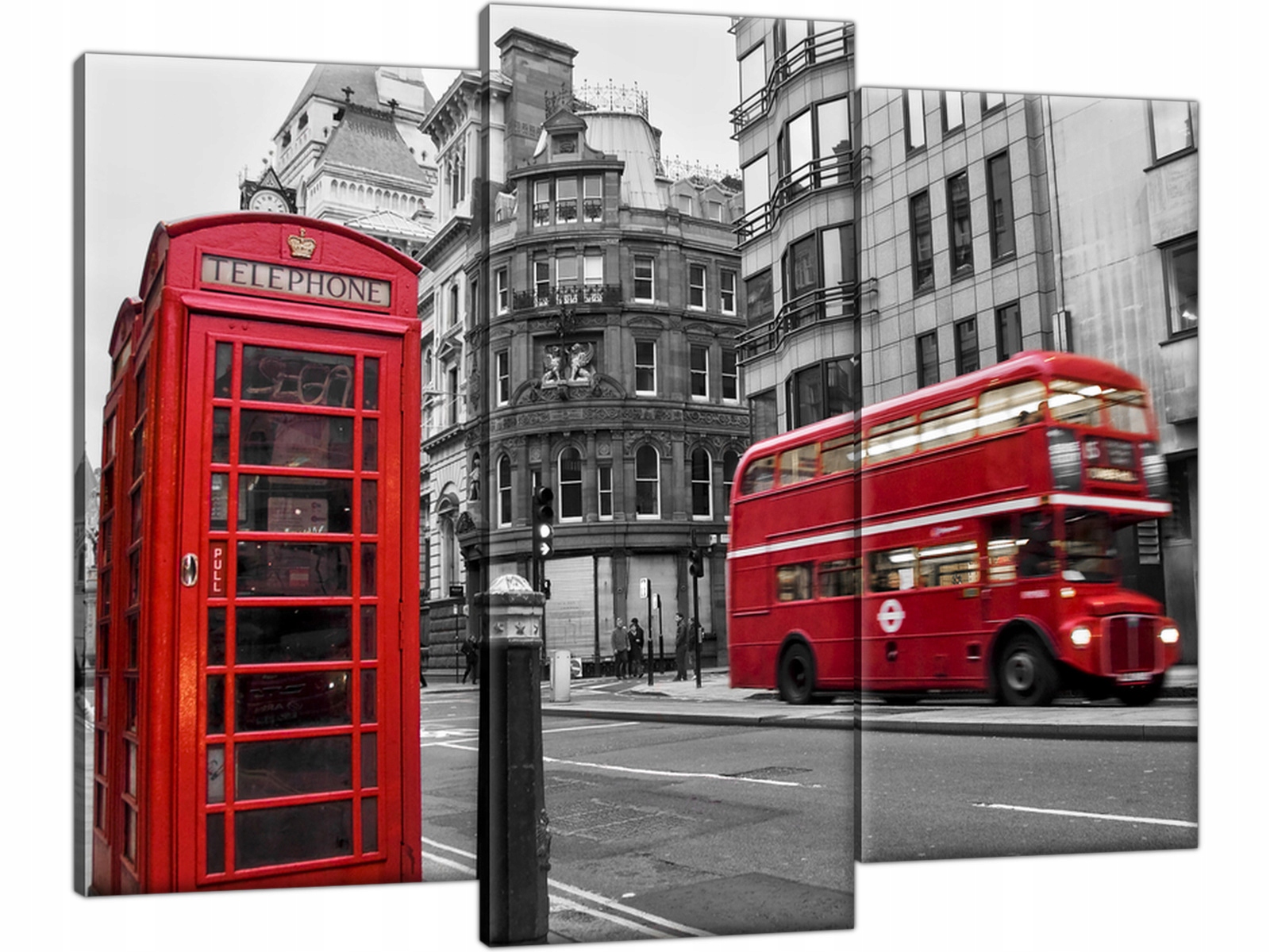 

Londyn Budka Telefon Uk 90x70 Autobus Obraz salonu